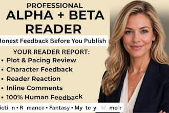 alpha read, beta read fantasy paranormal romance memoir mystery