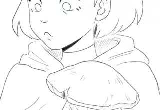 2d line art animation, 2d traditional frame by frame animation, hand drawn video