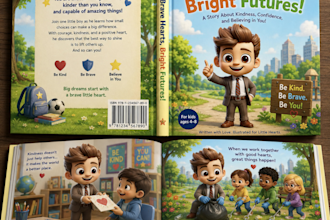 design a children book and cover using ai