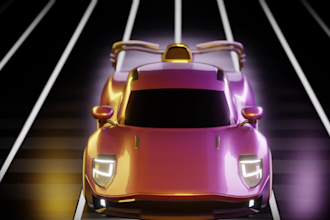 make stylized car 3d models for games, animation, and 3d printing