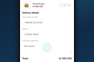 build a telegram mini app ordering bot for your restaurant