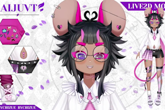 design and rig live2d vtuber model live2d vtuber live2d model 2d vtuber model