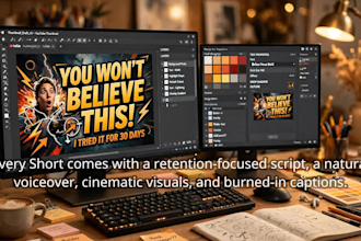 create faceless youtube shorts with ai voiceover, captions and thumbnail