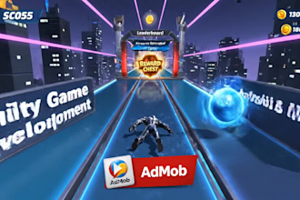develop a custom endless runner game in unity for android and ios