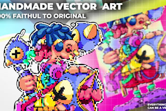professional manual vectorization detailed trace
