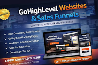 build converting go high level websites and sales funnels
