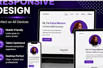 design custom portfolio website using frontend development