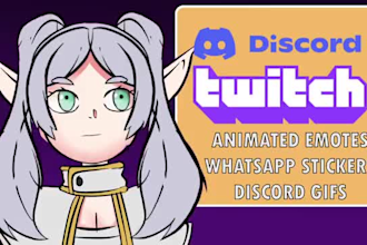 create chibi emotes, badges for twitch discord kick for you