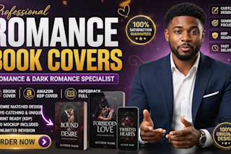 design romance and dark romance book cover, ebook cover and amazon KDP cover