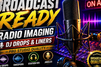 write, sing produce professional radio sweepers, jingles, drops intros, and ids