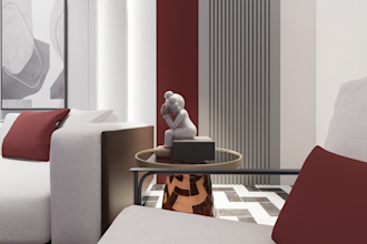 create interior design and realistic 3d rendering