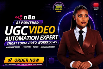 ai powered ugc video, short form video workflows, ai spokesperson, youtube n8n