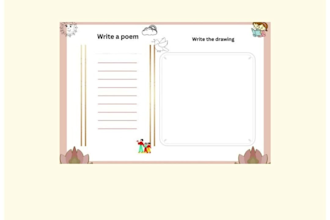 design a kids poetry book with coloring pages