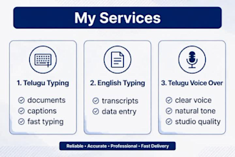 do telugu typing english typing and telugu voice over