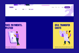 design a high converting fintech landing page in figma