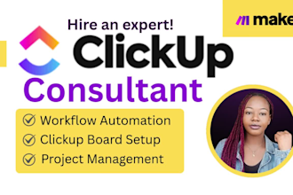 clickup project management workflow setup clickup consulting and training