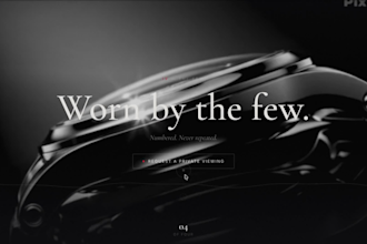create an immersive cinematic premium landing page with 3d animation
