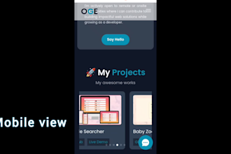 build a modern responsive portfolio website using react and tailwindcss