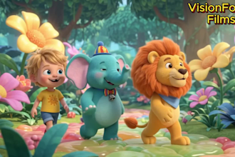 create kid learning youtube videos, 3d kid animation videos