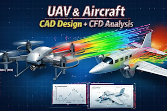 do uav, drone and aircraft cad design with cfd analysis