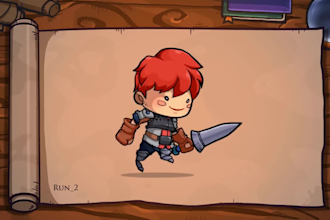 create 2d anime fighting game animation, combat, attack, and sprite animation