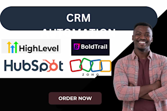setup zoho crm, hubspot, kvcore, gohighlevel crm automation