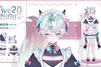 design anime vtuber character and full rigging