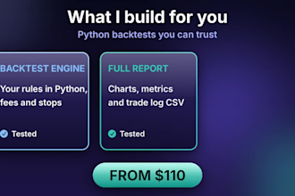 do python backtesting for your trading strategy with full reports