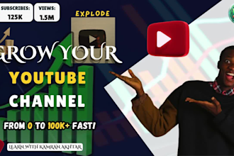 design amazing youtube thumbnails logo social media posts