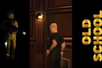 create retro 3d animation in n64 ps1 style and model characters in psx y2k model