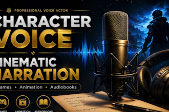 create professional character voices and cinematic narration for your project