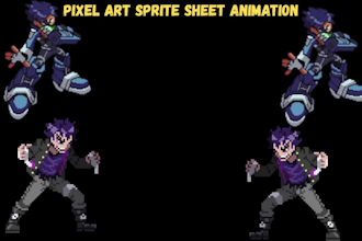 do pixel art animation sprite sheet rpg nsfw pixel art game asset for game art