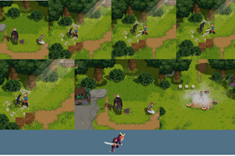design pixel art game art assets pixel character animation sprite sheet anime