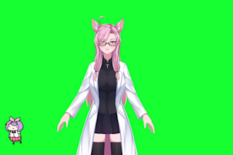 draw professional live2d vtuber model with rigging and expression movement