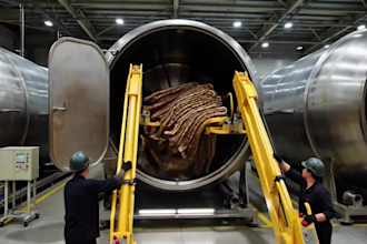 create realistic ai leather factory and manufacturing process videos