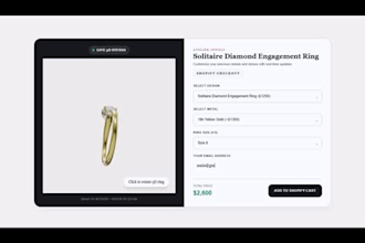 build 3d jewelry customizer for shopify store