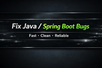 fix java, spring boot, API or backend issues