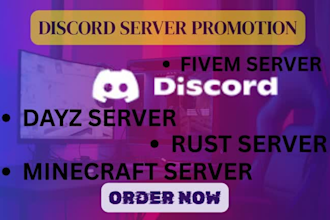 do minecraft, dayz, fivem, rust server promotion, discord server promotion ad