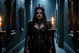 create epic, dark cinematic ai music video, ai gothic music