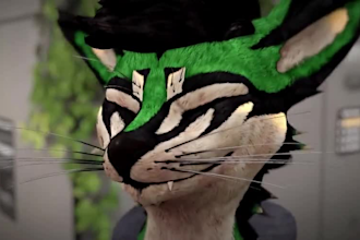 custom furry vrchat avatar with facial tracking 3d model vtuber anime character