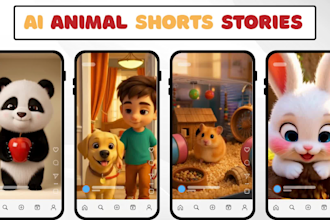 create viral animal ai shorts for youtube,tiktok,instagram