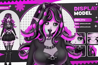 design vtuber model, vtuber avatar, live 2d vtuber, vtuber assets, anime vtuber