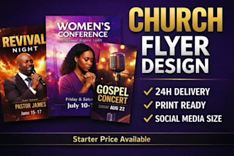 design church flyer or church event poster