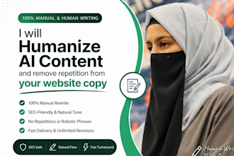 rewrite website copy to sound human and remove repetition