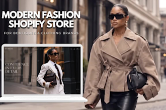 design a modern shopify fashion boutique and clothing store