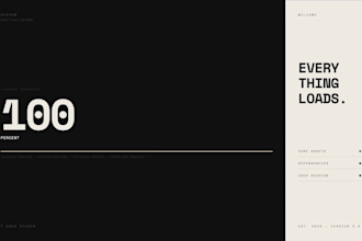 design a brutalist minimal loading screen for your website