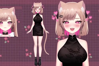 draw and rig live2d vtuber model anime vtuber 2d vtuber model vtuber commission