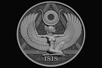 design 3d cryptocurrency coin, bitcoin, blockchain, nft logo
