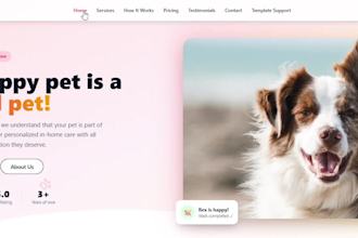 build a modern website for pet shops and veterinary clinics