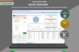 build automated sales tracker in google sheet dashboard